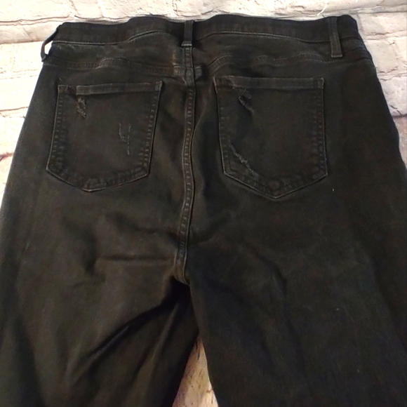 Torrid Sky High Skinny Premium Destroyed Black Jeans 14R - Picture 4 of 14